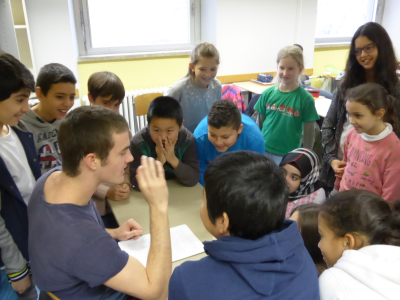 Begeisterte Zuhörerinnen und Zuhörer