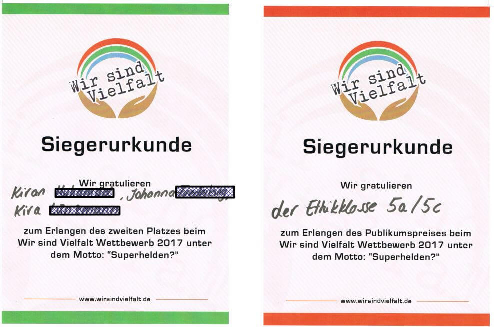 20.05.17: „Superhelden“ in der Ethikgruppe 5a/c