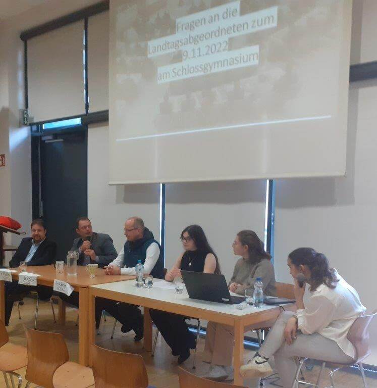 9.11.22 | Landtagsabgeordnete am Schlossgymnasium